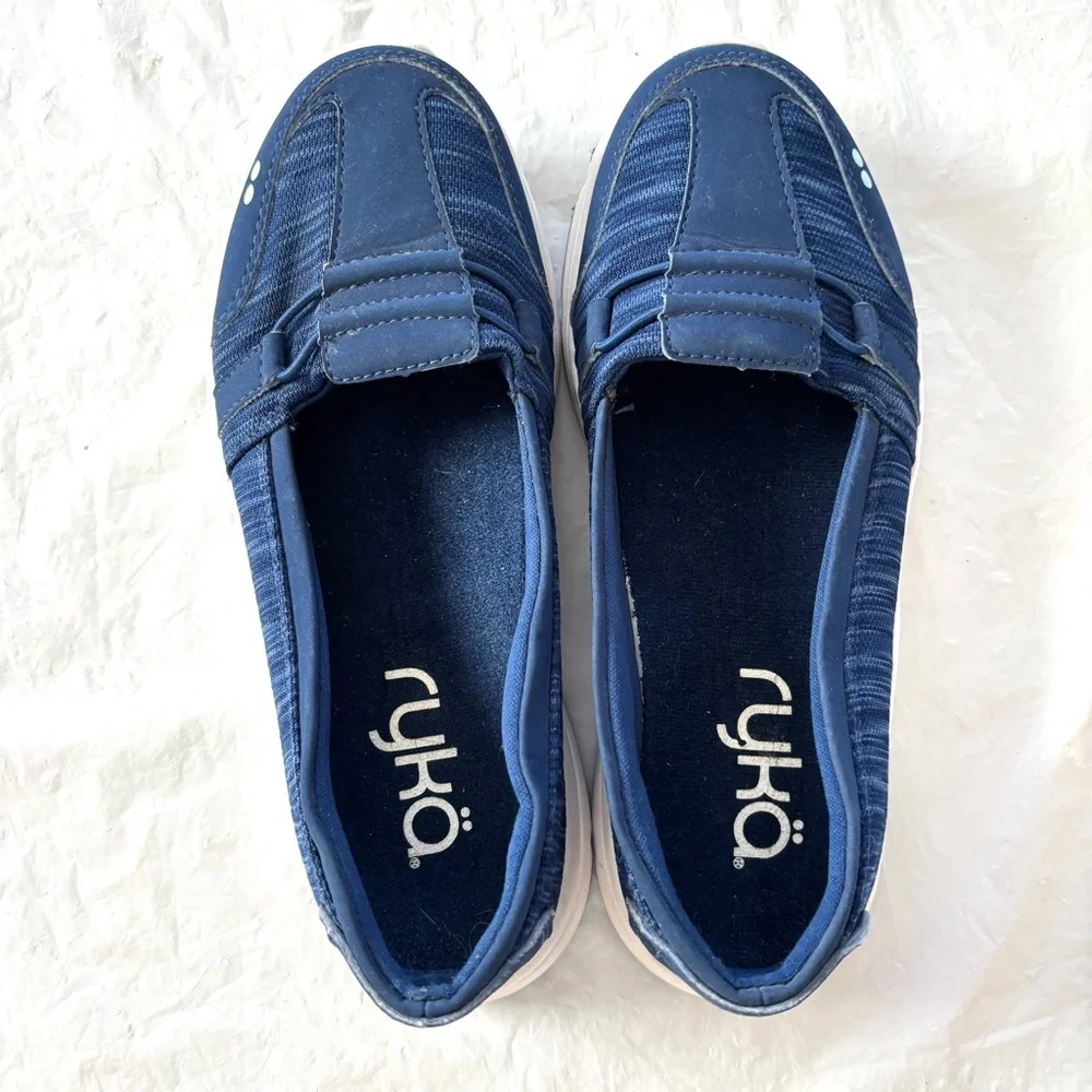 Ryka Jamboree Navy Fashion Sneaker slip on memory foam SZ 6.5 NWOT